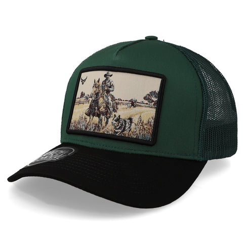 Gorra Ranch & Corral Cowboy & Cowgirl 1 Verde Unitalla