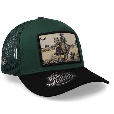 Gorra Ranch & Corral Cowboy & Cowgirl 1 Verde Unitalla