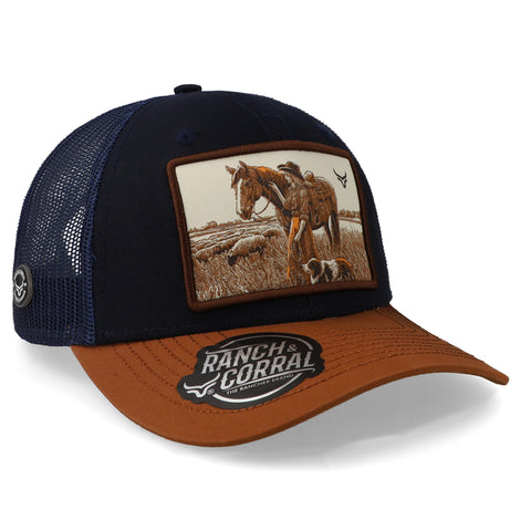 Gorra Ranch & Corral Cowboy & Cowgirl 1 Marino/Café Unitalla