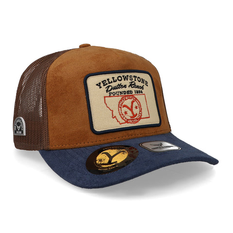 Gorra Ranch & Corral Yellowstone 36 Café/Azul Unitalla