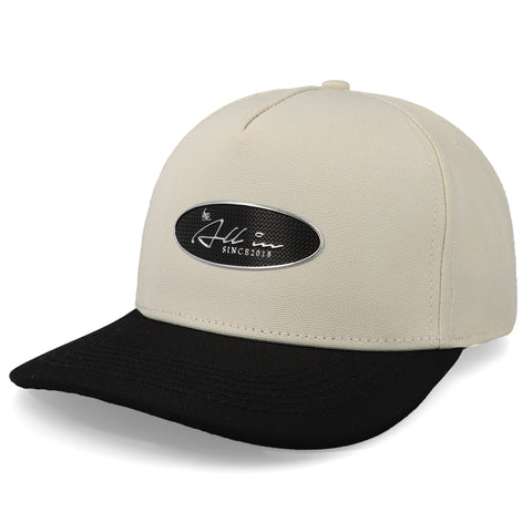 Gorra All In Chrome Cerrada Beige Negro Unitalla