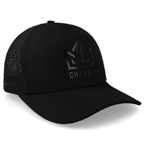 Gorra All In Chavez Golden All Black Trucker Unitalla