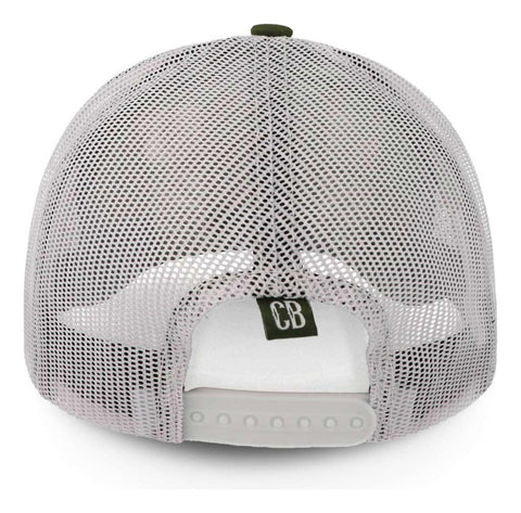 Gorra Cara Blanca Cb06 Silicon Wht Trucker Olivo Unitalla