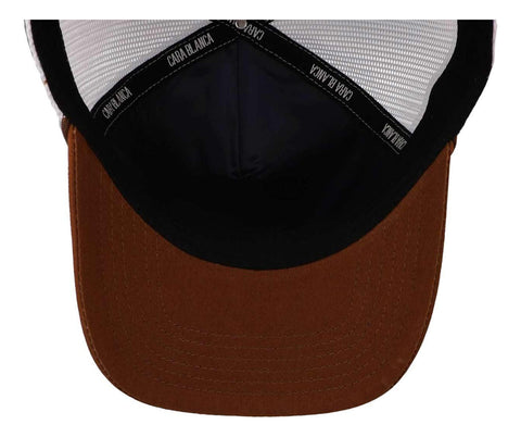 Gorra Cara Blanca Cb03 22 Chih Mex Parche Piel Trucker Mescl