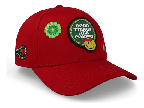 Gorra Problematic Chiquete Good Things Curva Rojo Unitalla