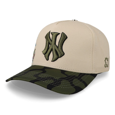 Gorra Clover Garments Ny Lacoste Verde Ss24 Beige Unitalla