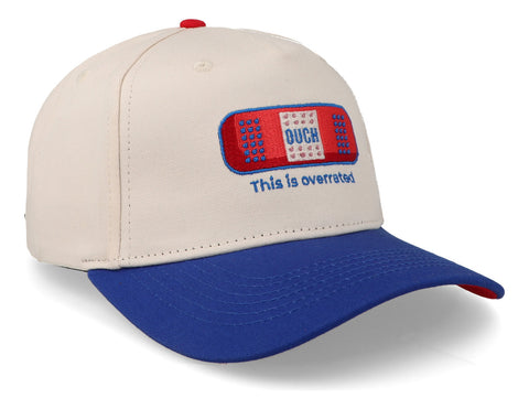 Gorra This Is Overrated (ouch) Beige Unitalla