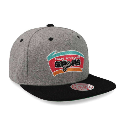 Gorra Mitchell & Ness NBA Patch Snap Hwc Spurs Gris Uni
