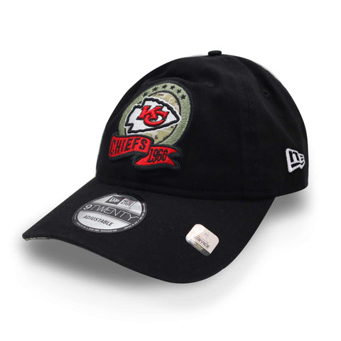 Gorra New Era 9 Twenty NFL Chiefs Salute Service 22 Negro Unitalla