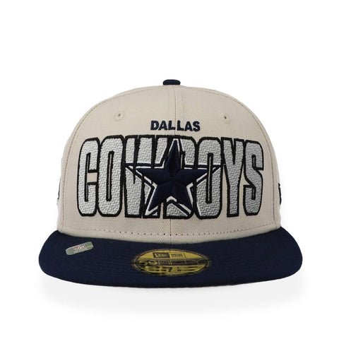 Gorra New Era 59 Fifty NFL Cowboys Draft 23 Blanco Cerrada