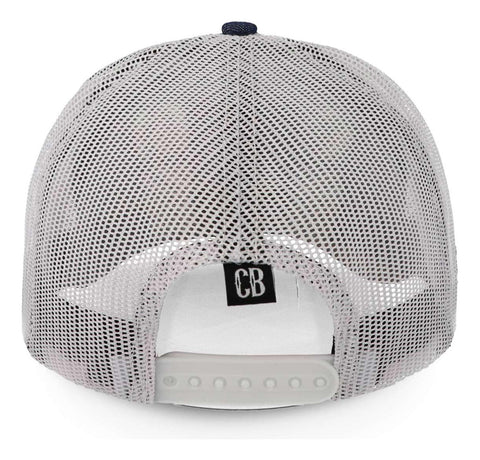 Gorra Cara Blanca Cb03 22 Chih Mex Parche Piel Trucker Mescl