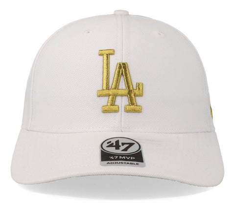Gorra '47 MLB Dodgers Metallic MVP Blanco Unitalla
