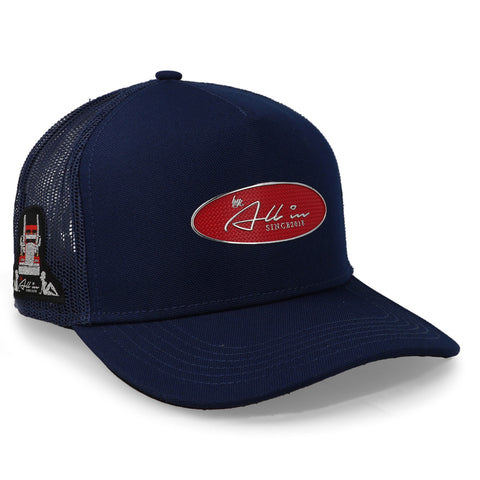 Gorra All In Chrome Trucker Azul Rojo Unitalla