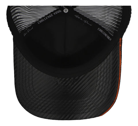 Gorra All In Horsepower Trucker Negro Con Naranja Unitalla