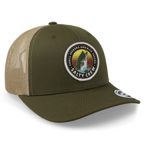 Gorra Salty Crew Toads Retro Trucker Olivo Unitalla