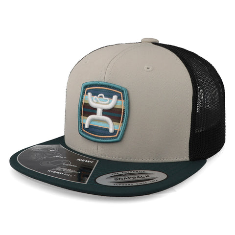 Gorra Hooey 6 Panel Mid-Profile Beige/Negro Unitalla