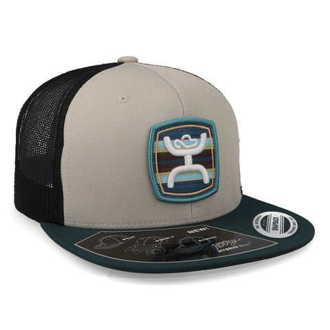 Gorra Hooey 6 Panel Mid-Profile Beige/Negro Unitalla