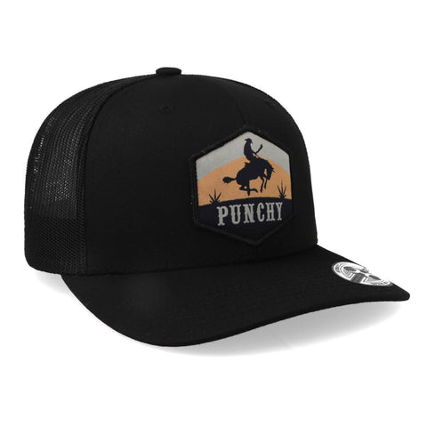 Gorra Hooey Ranchero 6 Panel Trucker Negro Unitalla