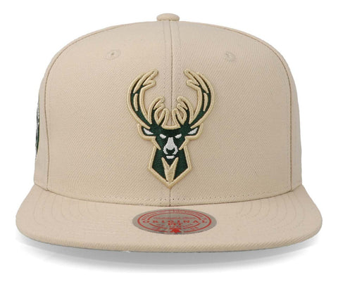 Gorra Mitchell & Ness Nba Buck Milwaukee Beige Unitalla