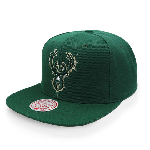Gorra Mitchell & Ness NBA Embroidery Glitch Bucks Verde Uni