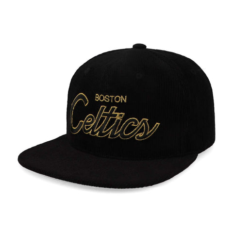 Gorra Mitchell & Ness NBA Cord Script Snap Celtics Negro Uni