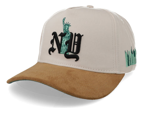 Gorra Overrated Ny Estatua Natural/beige Suede Unitalla
