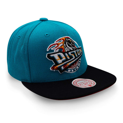 Gorra Mitchell & Ness 2 Tone Pistons Aqua Unitalla