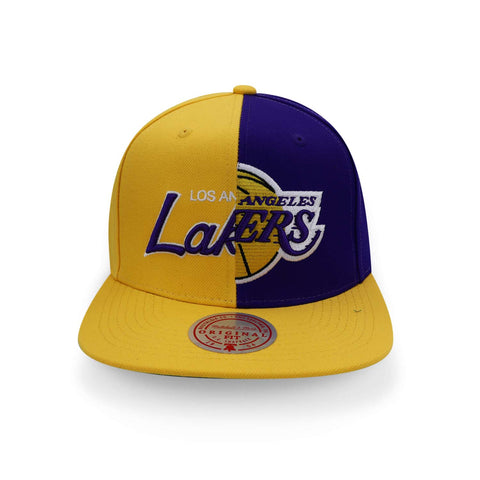 Gorra Mitchell & Ness NBA Split Crown Lakers Amarillo Uni