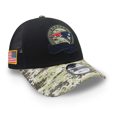 Gorra New Era 9 Forty NFL Patriots Salute Service 22 Negro