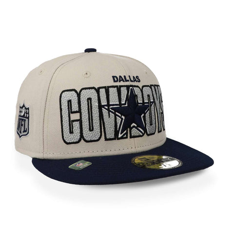 Gorra New Era 59 Fifty NFL Cowboys Draft 23 Blanco Cerrada