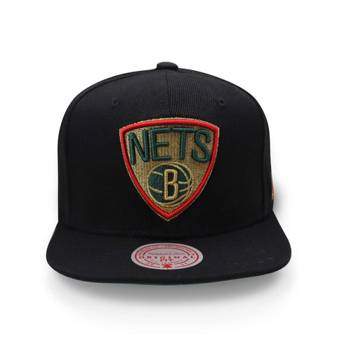 Gorra Mitchell & Ness NBA Nets Logo Negro Unitalla