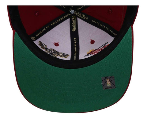 Gorra Mitchell And Ness Nba Piramid Mexico Heat Rojo Unitall