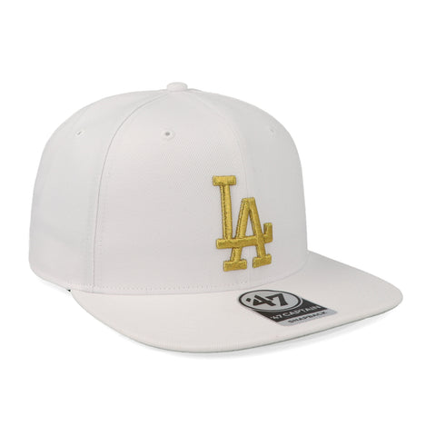 Gorra '47 MLB Dodgers No Shot Metallic Blanco Unitalla