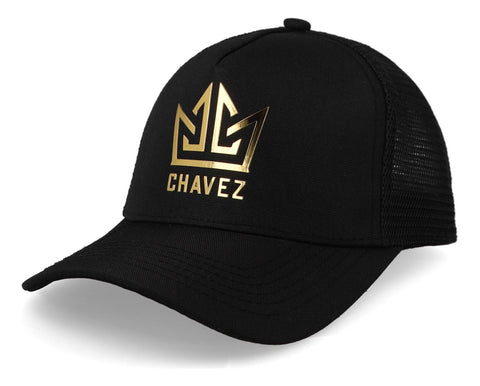 Gorra All In Chavez Golden Negra Trucker Unitalla
