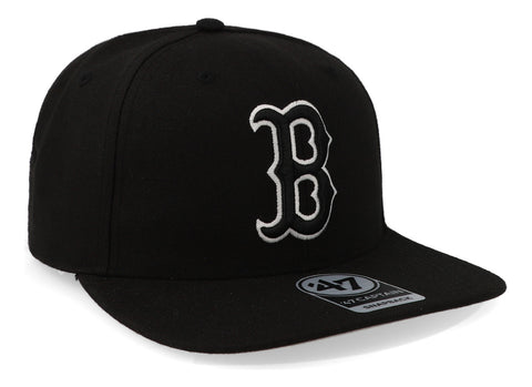 Gorra '47 MLB Red Sox Black and White Negro Unitalla