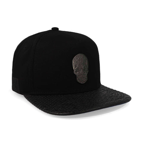 Gorra Cash Only Skull Snake Blue Visor Negro Unitalla