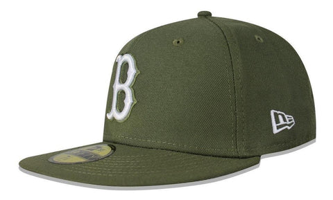 Gorra New Era 59 Fifty Mlb Red Sox Basic Olivo Cerrado