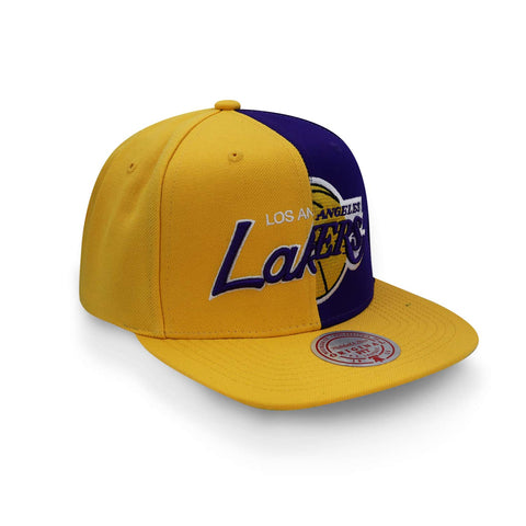 Gorra Mitchell & Ness NBA Split Crown Lakers Amarillo Uni