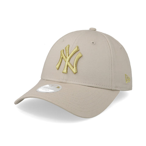 Gorra New Era 9 Forty MLB Yankees Wmns Metallic Logo Beige Unitalla