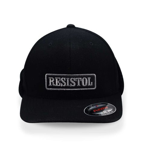 Gorra Hooey Resistol Ear Flap Flexfit Cap Negro Cerrada