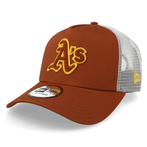 Gorra New Era 9 Forty MLB Athletics Boucle Trucker Café