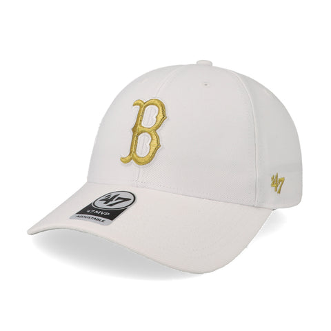 Gorra '47 MLB Red Sox Metallic MVP Blanco Unitalla