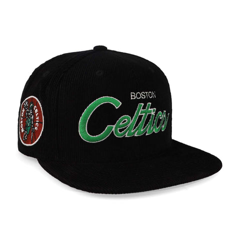 Gorra Mitchell & Ness NBA Cord Script Snap Celtics Negro Uni
