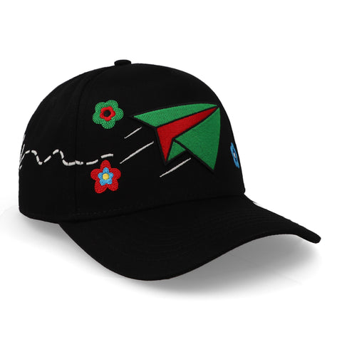Gorra Problematic Chiquete Paperplane Negro Unitalla
