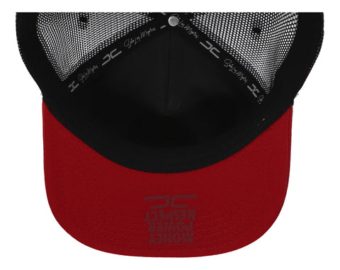 Gorra Jc Hats Bad Guy 1809 Curved Mesh Gris/rojo Unitalla