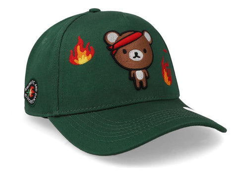 Gorra Ploblematic Chiquete Oso Trucker Verde Unitalla
