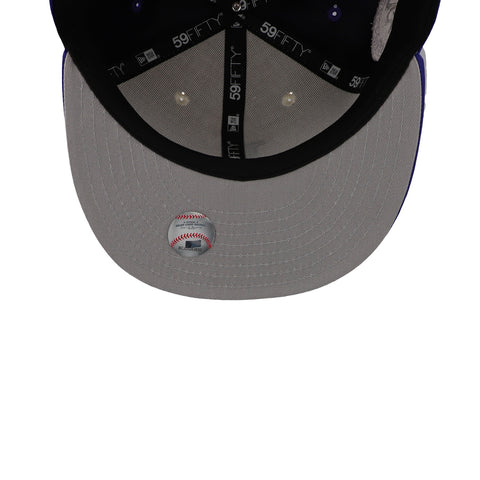 Gorra New Era 59 Fifty MLB Dodgers Satin E3 Azul Cerrada