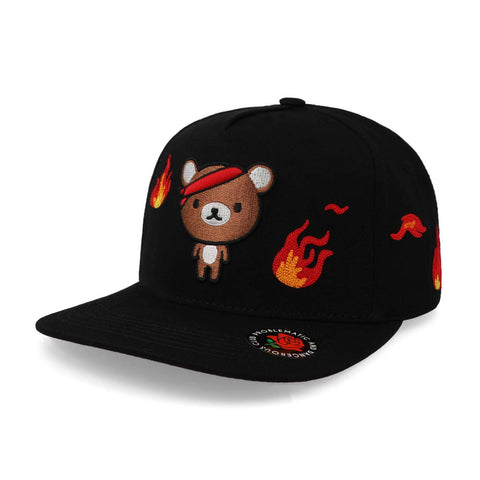 Gorra Problematic Chiquete Oso Snapback Negro Unitalla