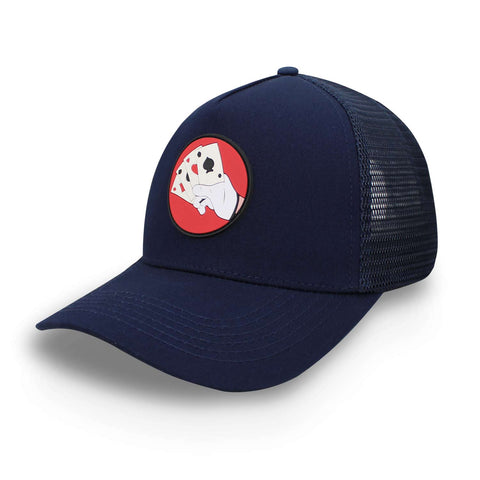 Gorra Problematic Chiquete Cartas Trucker Azul Marino Uni