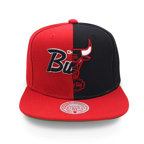 Gorra Mitchell & Ness NBA Split Crown Bulls Rojo Unitalla